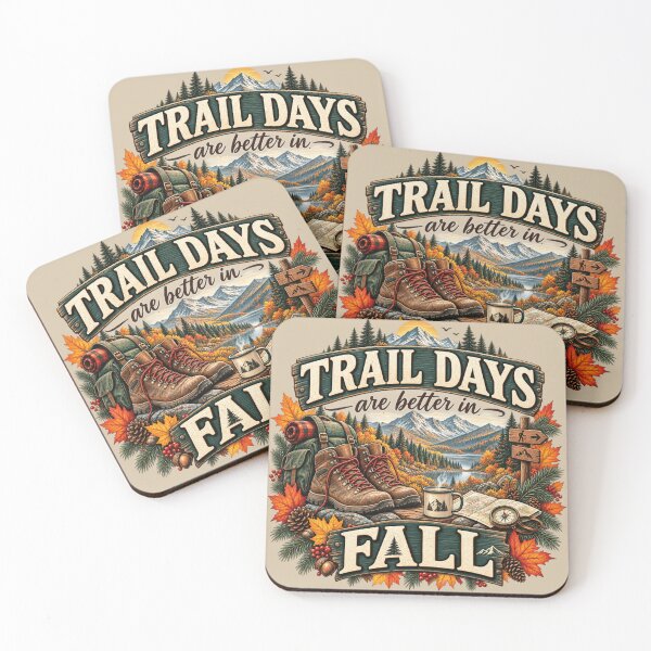 Item preview, Trail Days Are Better in Fall – Autumn Hiking Adventure Design designed and sold by astersgraphics.