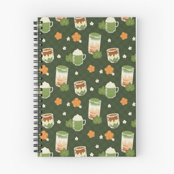 Item preview, Pumpkin Matcha Lattes - Cozy Japanese Autumn Cafe Pattern designed and sold by VenusandMoon.