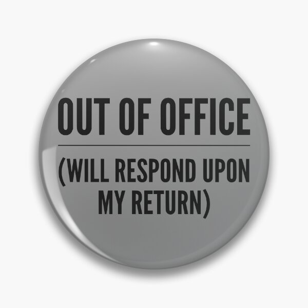 Item preview, Out of Office (Soft Black Text) - Minimalist Corporate Humor & Vacation Mode designed and sold by RetroNeon.