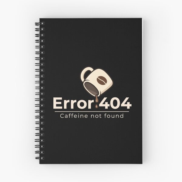 Item preview, 404 Caffeine Not Found | Funny Coffee Programmer - Dark Color designed and sold by SimplyDraftShop.