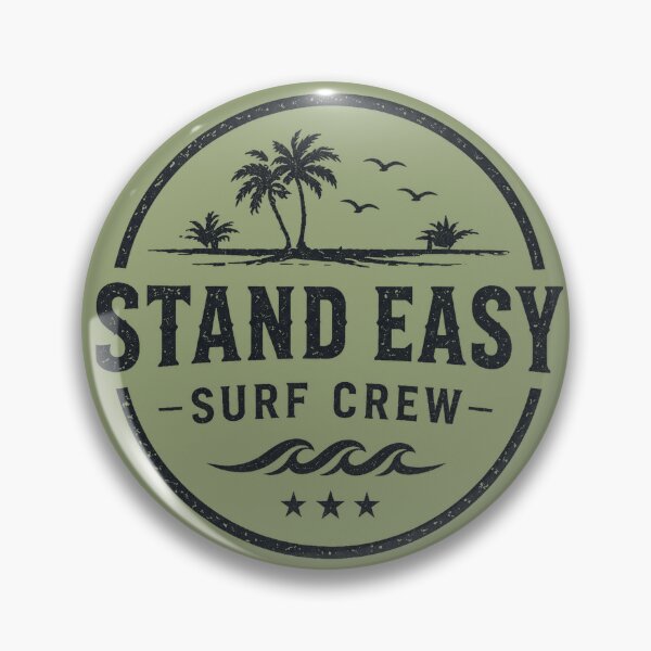 Item preview, Stand Easy Surf Crew Main TShirt Logo - Dark Version (for use on Light Colours) designed and sold by Bombergirls.