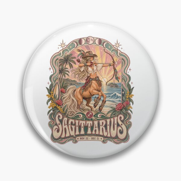 Item preview, Sagittarius Cowgirl Centaur Aussie Beach Zodiac Horse Wattle Waratah Western designed and sold by Yellowriversss.