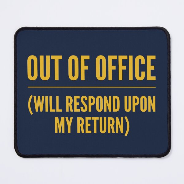 Item preview, Out of Office (Mustard Yellow Text) - Minimalist Corporate Humor & Vacation Mode designed and sold by RetroNeon.