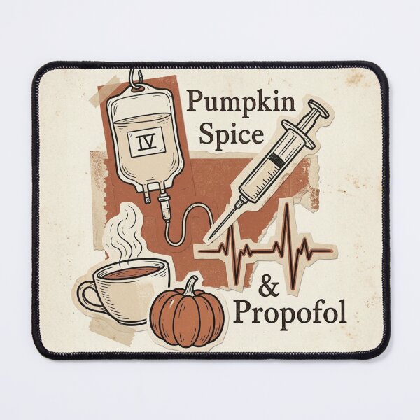 Item preview, ICU & ER Nurse Halloween Gift, Pumpkin Spice, Propofol, Ativan & Versed Sedation Humor designed and sold by Covent Vaughn.