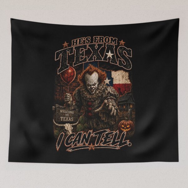 Item preview, Pennywise Texas, Halloween Horror, Vintage Creepy Clown  designed and sold by perkmingStudio.