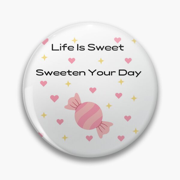 Item preview, Cute Pink Candy with Hearts and Golden Stars Kawaii Sweet Illustration designed and sold by MathuraPresent.