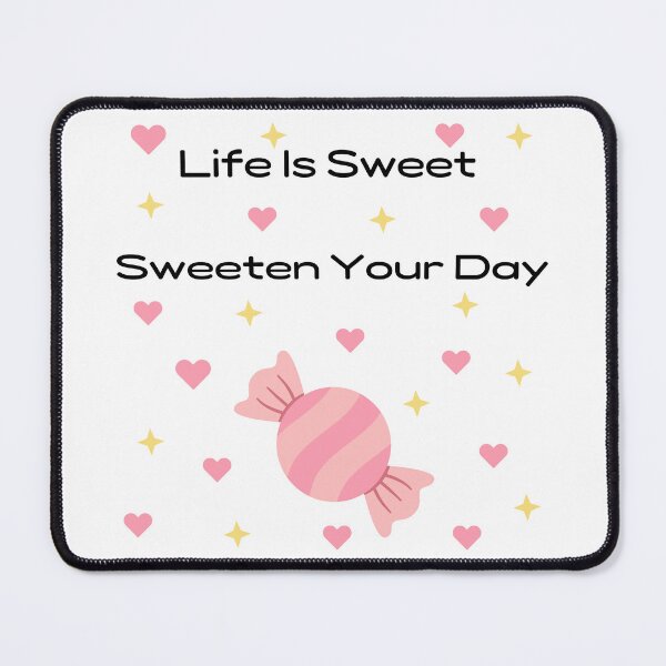 Item preview, Cute Pink Candy with Hearts and Golden Stars Kawaii Sweet Illustration designed and sold by MathuraPresent.