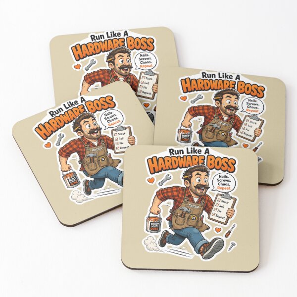 Item preview, Run Like A Hardware Boss Funny Handyman Sticker Design designed and sold by Panom Suavichien.