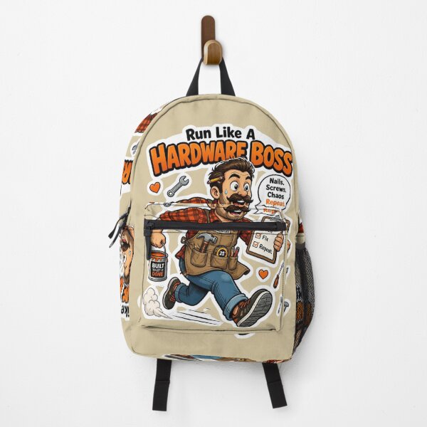 Item preview, Run Like A Hardware Boss Funny Handyman Sticker Design designed and sold by Panom Suavichien.