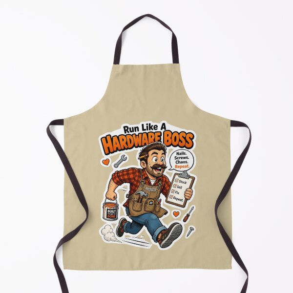 Item preview, Run Like A Hardware Boss Funny Handyman Sticker Design designed and sold by Panom Suavichien.