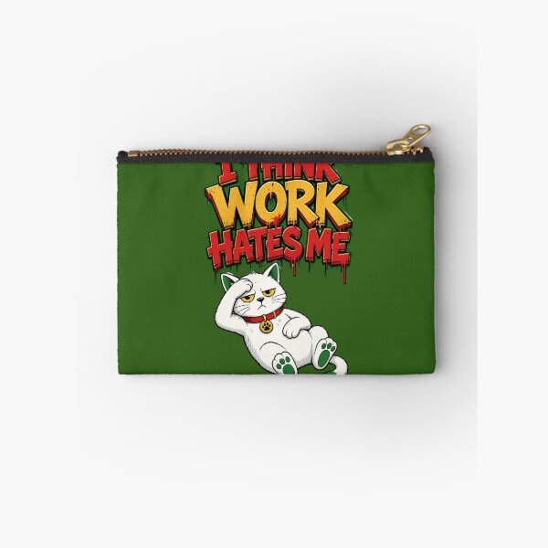 Item preview, Funny Sarcastic Cat - I Think Work Hates Me designed and sold by digitalbob60.