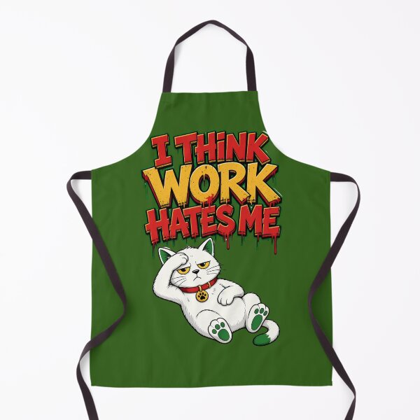 Item preview, Funny Sarcastic Cat - I Think Work Hates Me designed and sold by digitalbob60.