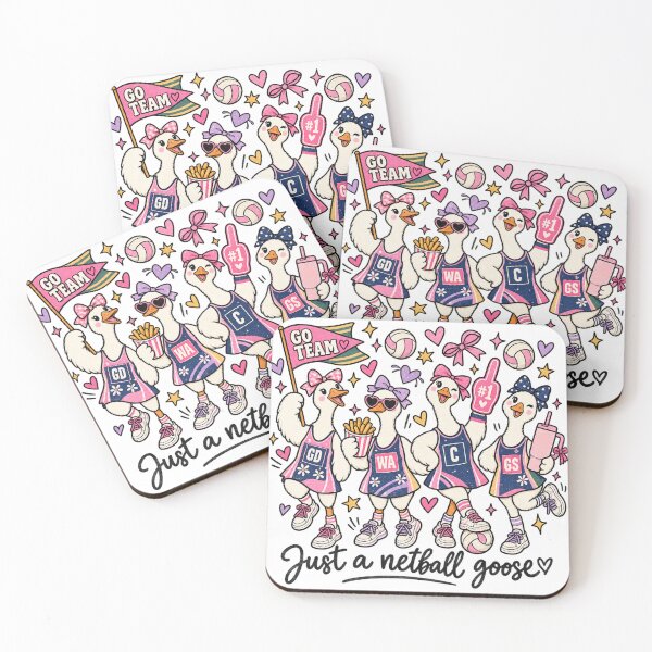 Item preview, Go Team Netball Geese Cute Aussie Netball Mum Pink Bow Goose Netball designed and sold by Yellowriversss.