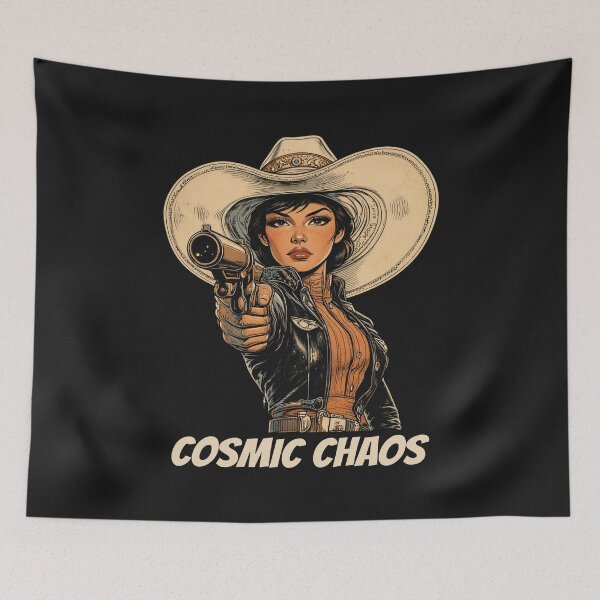 Item preview, Cosmic Chaos Cowgirl Western Sci-Fi  designed and sold by Vicky021.