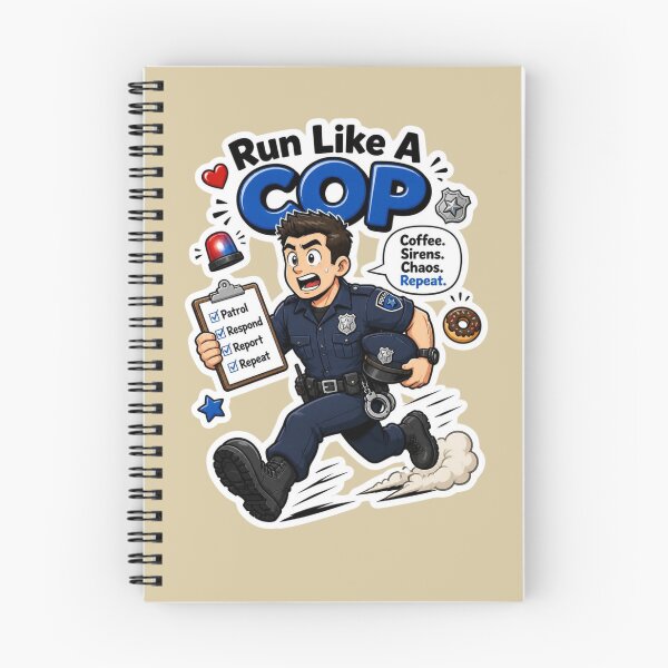 Item preview, Run Like A Cop Funny Police Officer Sticker Design designed and sold by Panom Suavichien.