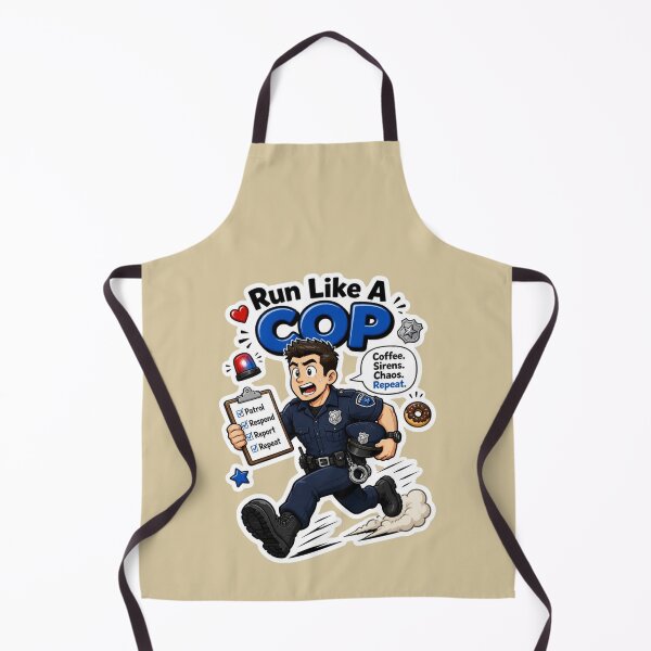 Item preview, Run Like A Cop Funny Police Officer Sticker Design designed and sold by Panom Suavichien.