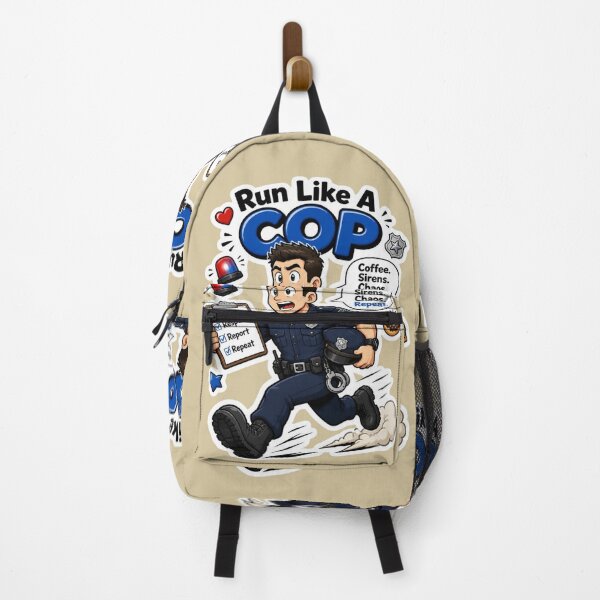 Item preview, Run Like A Cop Funny Police Officer Sticker Design designed and sold by Panom Suavichien.