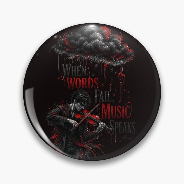 Item preview, When Words Fail, Music Speaks – Dark Violinist Music Art designed and sold by Tadeusz1.