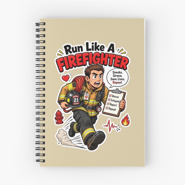 Item preview, Run Like A Firefighter Funny First Responder Sticker Design designed and sold by Panom Suavichien.