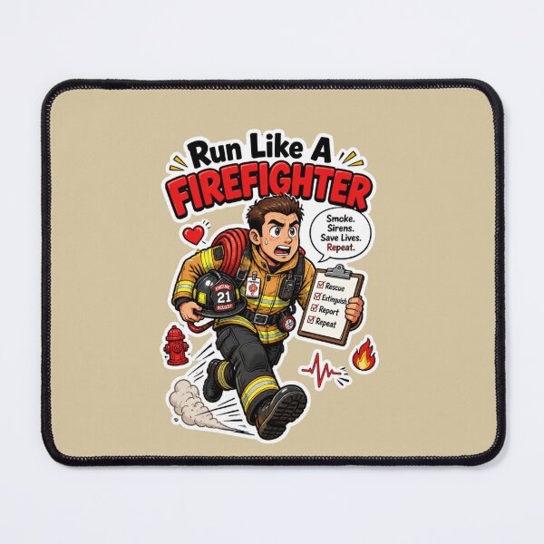 Item preview, Run Like A Firefighter Funny First Responder Sticker Design designed and sold by Panom Suavichien.
