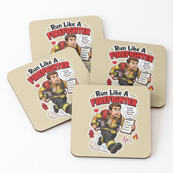 Item preview, Run Like A Firefighter Funny First Responder Sticker Design designed and sold by Panom Suavichien.