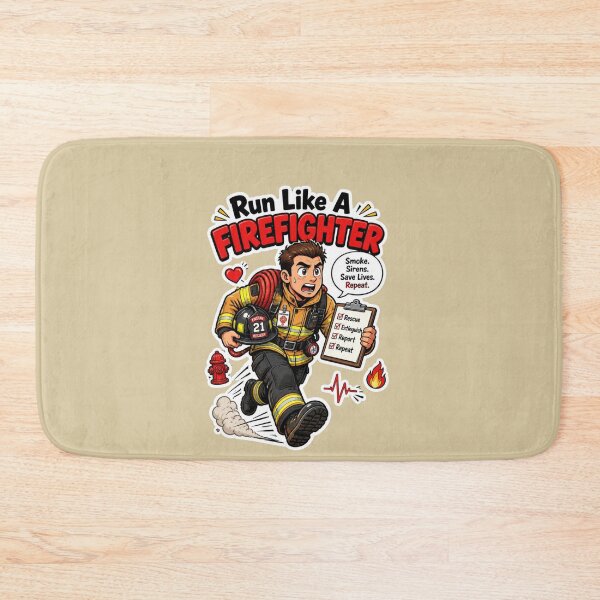 Item preview, Run Like A Firefighter Funny First Responder Sticker Design designed and sold by Panom Suavichien.