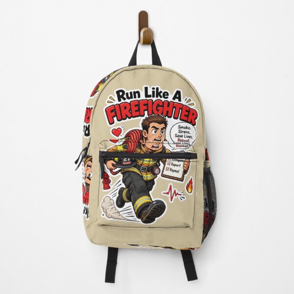 Item preview, Run Like A Firefighter Funny First Responder Sticker Design designed and sold by Panom Suavichien.