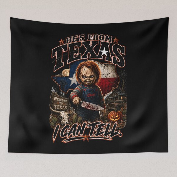 Item preview, Texas Killer Doll, Halloween Horror, Vintage Creepy Doll Graphic designed and sold by perkmingStudio.