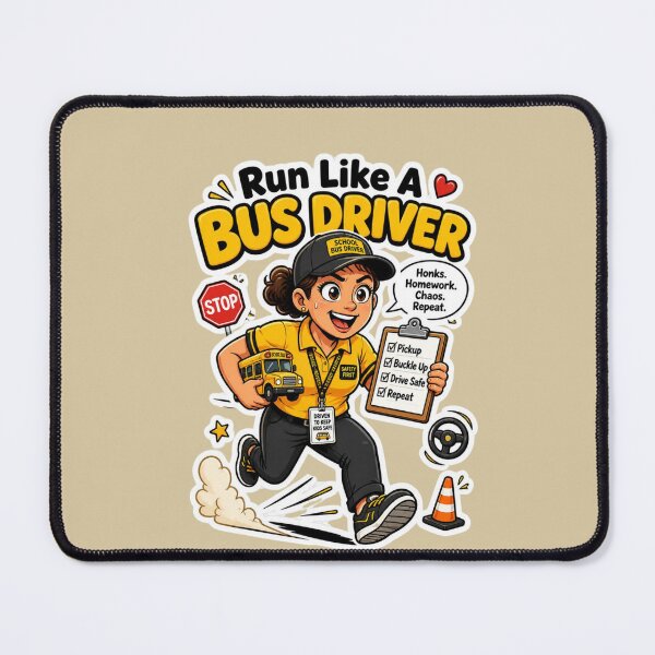 Item preview, Run Like A Bus Driver Funny School Bus Sticker Design designed and sold by Panom Suavichien.