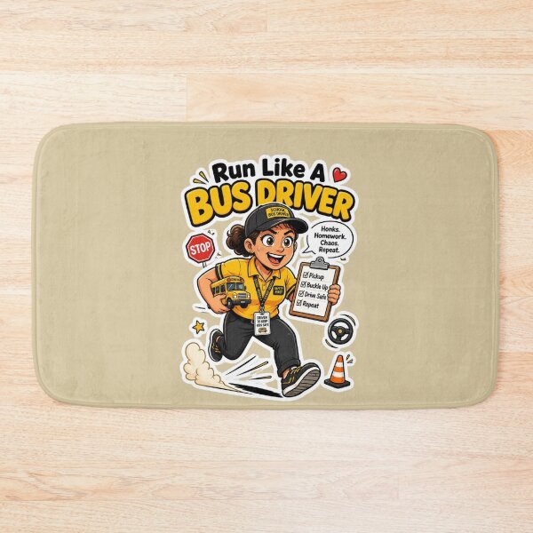 Item preview, Run Like A Bus Driver Funny School Bus Sticker Design designed and sold by Panom Suavichien.