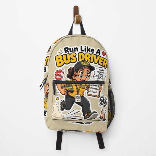 Item preview, Run Like A Bus Driver Funny School Bus Sticker Design designed and sold by Panom Suavichien.