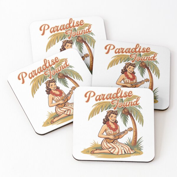 Item preview, Paradise Found – Retro Pin Up Girl Ukulele Tropical Art – Vintage Hawaiian T-Shirt designed and sold by @SHINTOSARTSTORE.