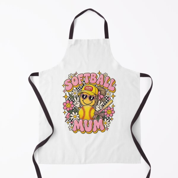 Item preview, Softball Mum Game Day Retro Pink Aussie Softball Mum Smiley Daisy designed and sold by Yellowriversss.