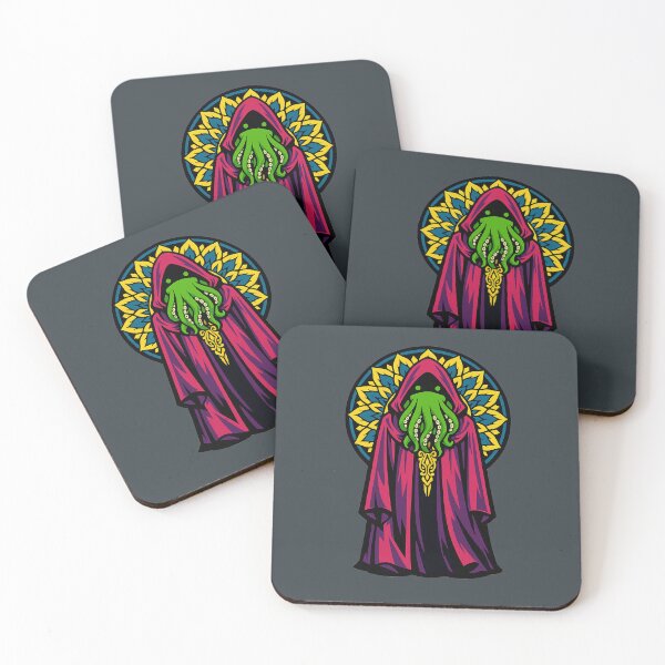 Item preview, Green Octopus Cultist Mandala Hooded Figure designed and sold by KungPowUnicorn.