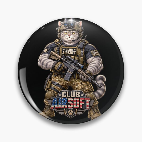 Item preview, Club Airsoft Tactical Cat – Funny Military Cat Patriotic Design designed and sold by Kittcatking.