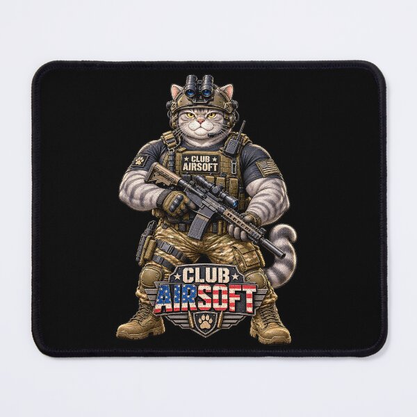 Item preview, Club Airsoft Tactical Cat – Funny Military Cat Patriotic Design designed and sold by Kittcatking.