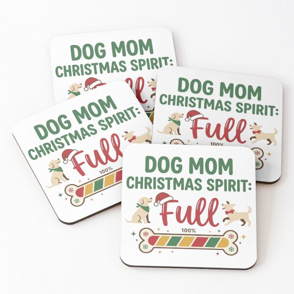 Item preview, Dog Mom Christmas Spirit Full 100% Festive Puppy Lover Holiday designed and sold by raedattia.