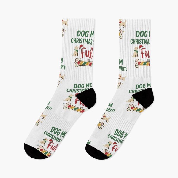 Item preview, Dog Mom Christmas Spirit Full 100% Festive Puppy Lover Holiday designed and sold by raedattia.