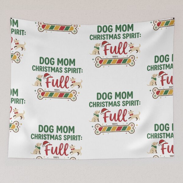 Item preview, Dog Mom Christmas Spirit Full 100% Festive Puppy Lover Holiday designed and sold by raedattia.