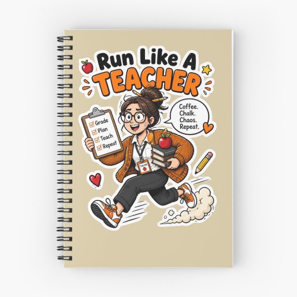Item preview, Run Like A Teacher Funny Classroom Sticker Design designed and sold by Panom Suavichien.