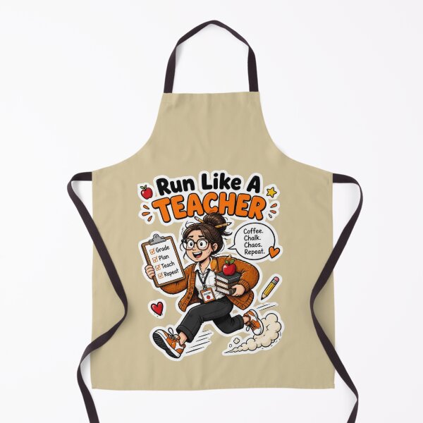 Item preview, Run Like A Teacher Funny Classroom Sticker Design designed and sold by Panom Suavichien.