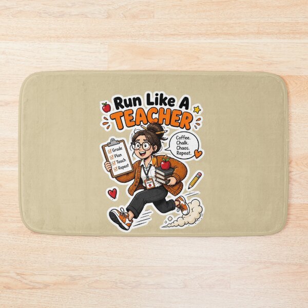 Item preview, Run Like A Teacher Funny Classroom Sticker Design designed and sold by Panom Suavichien.