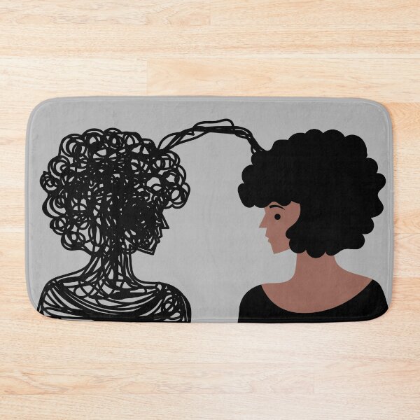 Item preview, woman seeing her psychological shadow made of tangled thoughts designed and sold by matintheworld ( delcarmat ).