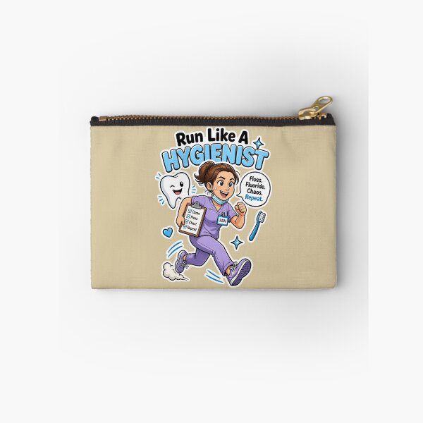 Item preview, Run Like A Hygienist Funny Dental Sticker Design designed and sold by Panom Suavichien.