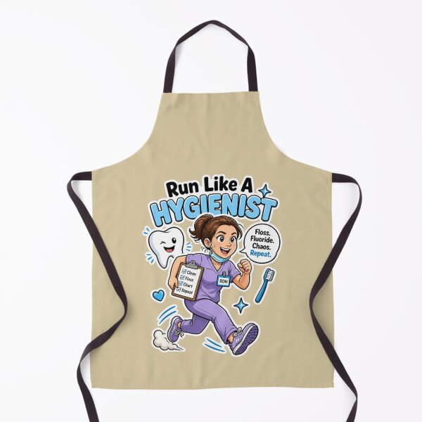 Item preview, Run Like A Hygienist Funny Dental Sticker Design designed and sold by Panom Suavichien.