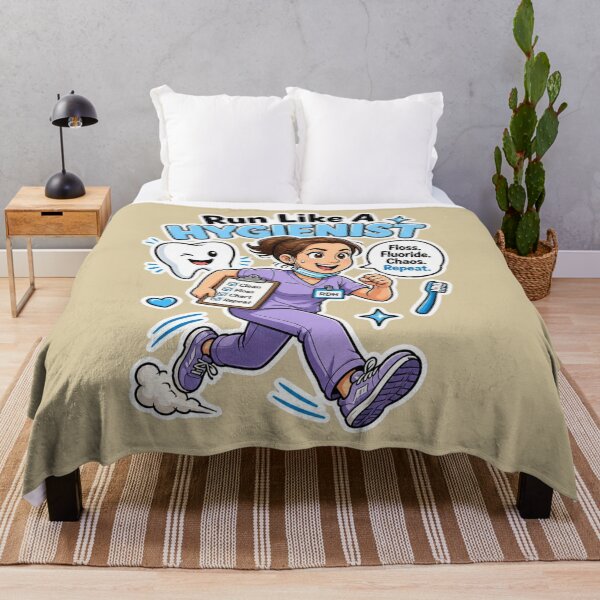 Item preview, Run Like A Hygienist Funny Dental Sticker Design designed and sold by Panom Suavichien.