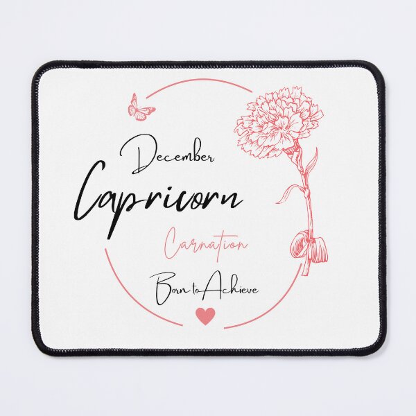 Item preview, December Capricorn Carnation | Born to Achieve Zodiac Design designed and sold by FlareCraftStudio.