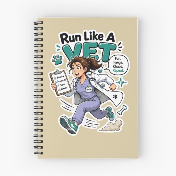 Item preview, Run Like A Vet Funny Veterinarian Sticker Design designed and sold by Panom Suavichien.