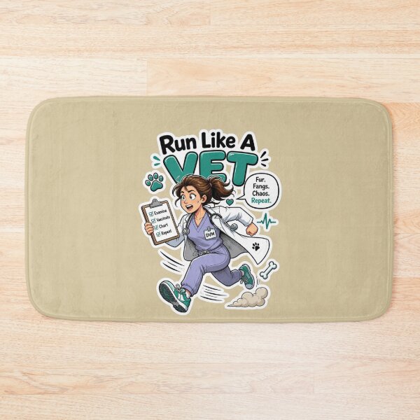 Item preview, Run Like A Vet Funny Veterinarian Sticker Design designed and sold by Panom Suavichien.
