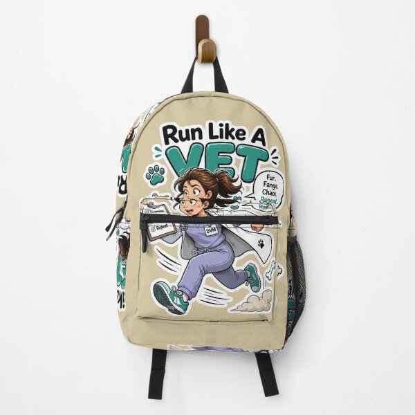 Item preview, Run Like A Vet Funny Veterinarian Sticker Design designed and sold by Panom Suavichien.
